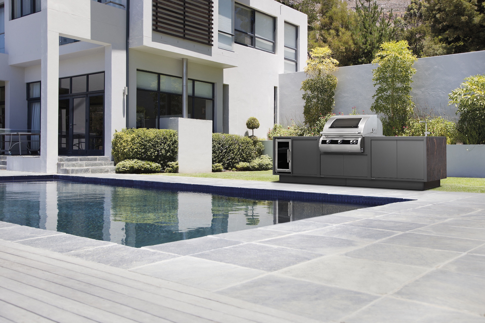 Modern home with swimming pool